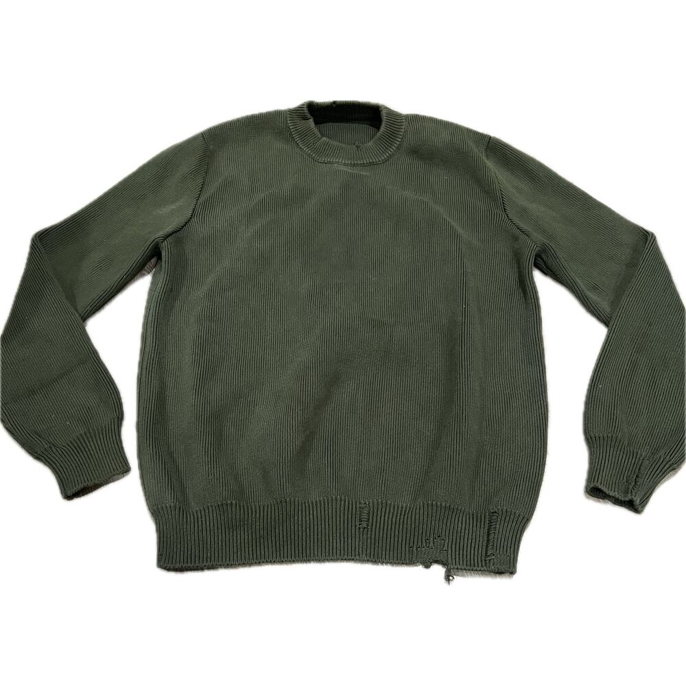 Golden Goose  Distressed Cotton Blend Sweater Small - Picture 3 of 9